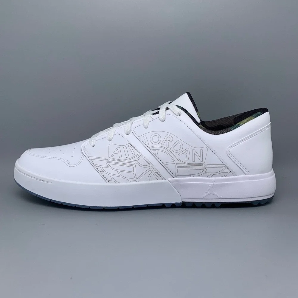Jordan Nu Retro 1 Low Triple White Camo Golf Shoes FZ4153-102 Men's‎ Sz 15 NWT
